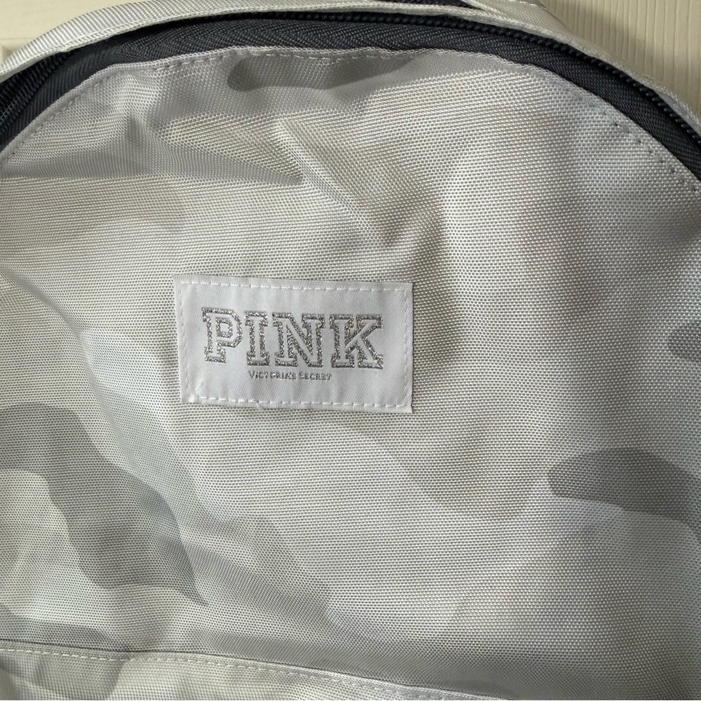 Victoria's Secret PINK Campus Backpack Snow/Gray Camo - Picture 5 of 9
